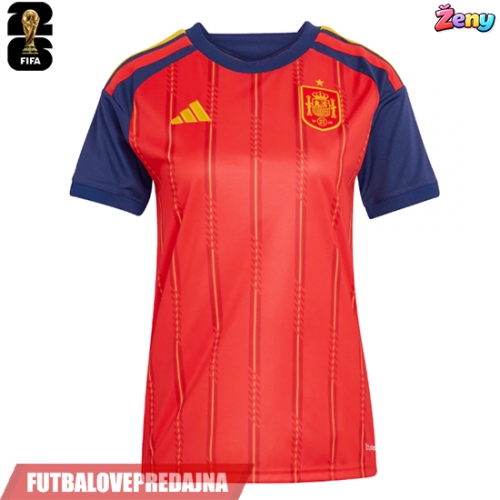 Lacne Ženy Futbalové dres Španielsko MS 2026 Krátky Rukáv - Domáci